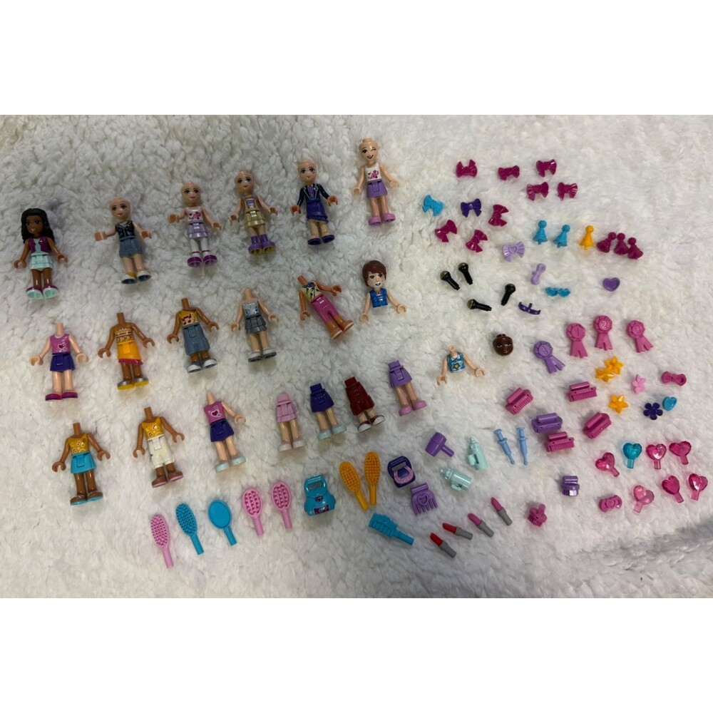 LEGO FRIENDS Mini Doll HUGE LOT Female Minifigure parts & accessories--Mix/match